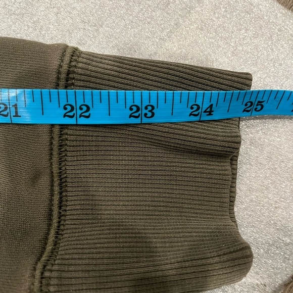 [L/PTP24”]Banana Republic Olive Green Sweatshirt Chest Pocket 1/4 Zip Pullover - Picture 6 of 6